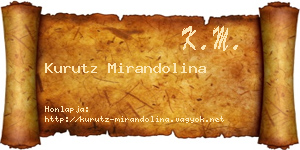 Kurutz Mirandolina névjegykártya